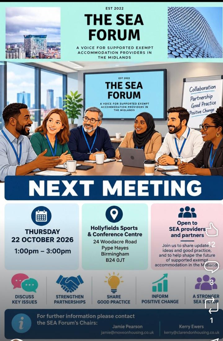 Next SEA Forum meeting: Thursday 22 October