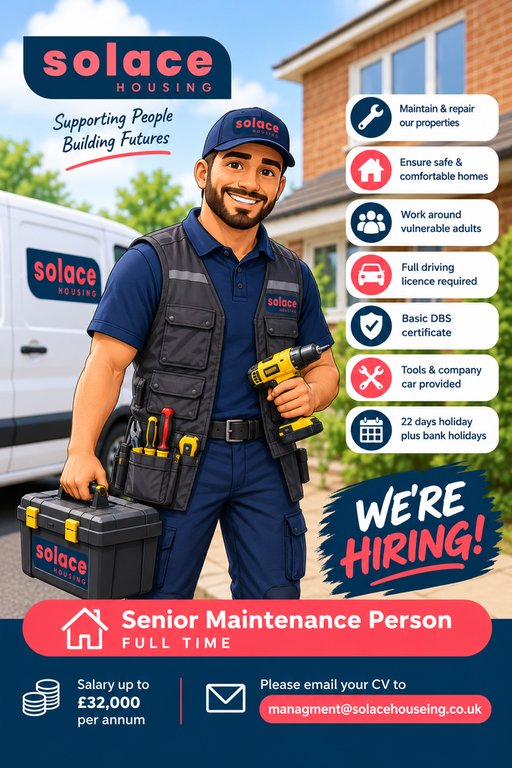 We’re Hiring: Full-Time Senior Maintenance Person